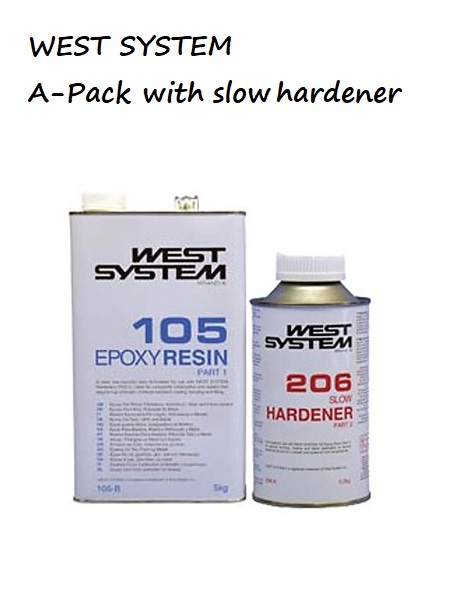 West system 1.2 kg A pack (slow hardener)